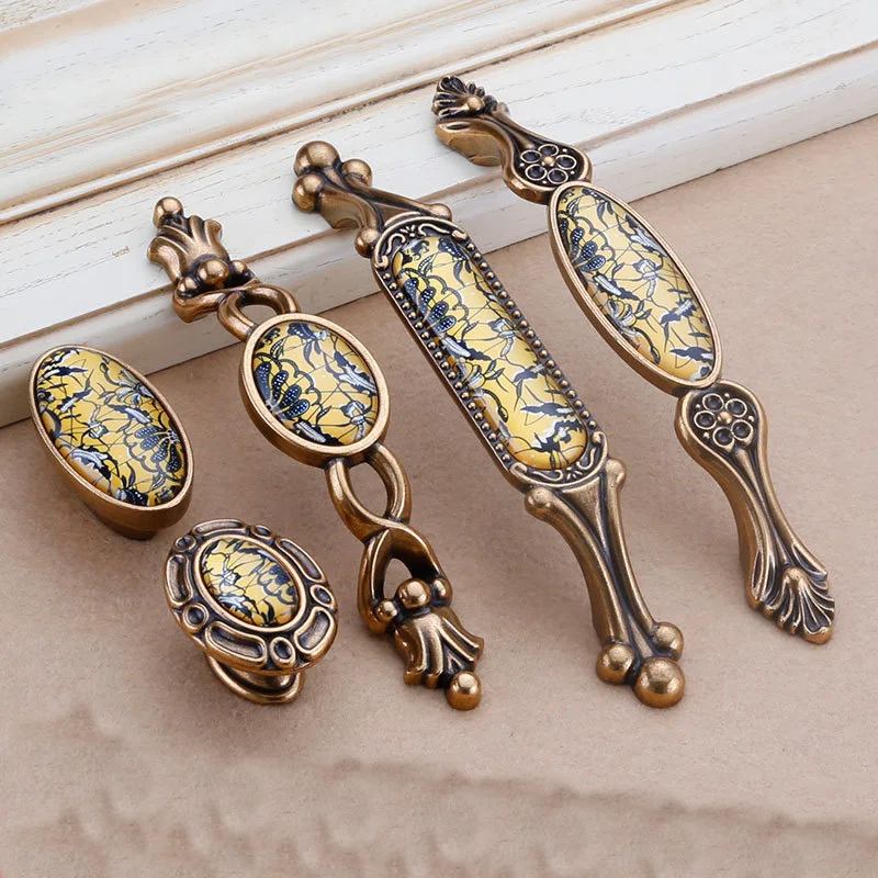 Кофе классический минималистский шкаф дверная ручка Европейский Стиль Спальня