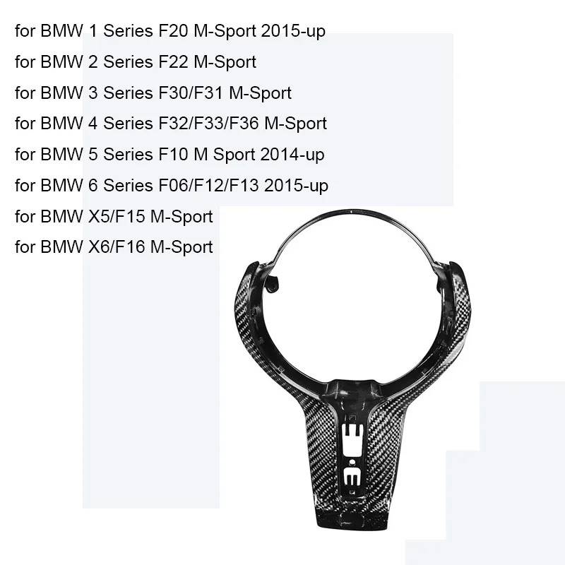 

For BMW Carbon Fiber Steering Wheel Trim Cover F87 M2 F80 M3 F82 M4 F10 M5 M6 X5M X6M F85 F86 For BMW M-Sport Para Decoration