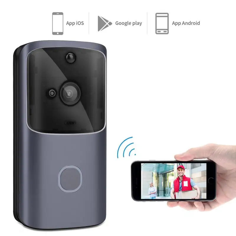 

WIFI Doorbell Smart Home Wireless Phone Door Bell Camera Security Video Two-Way Talk Intercom 720P IR Night Vision For Apartment