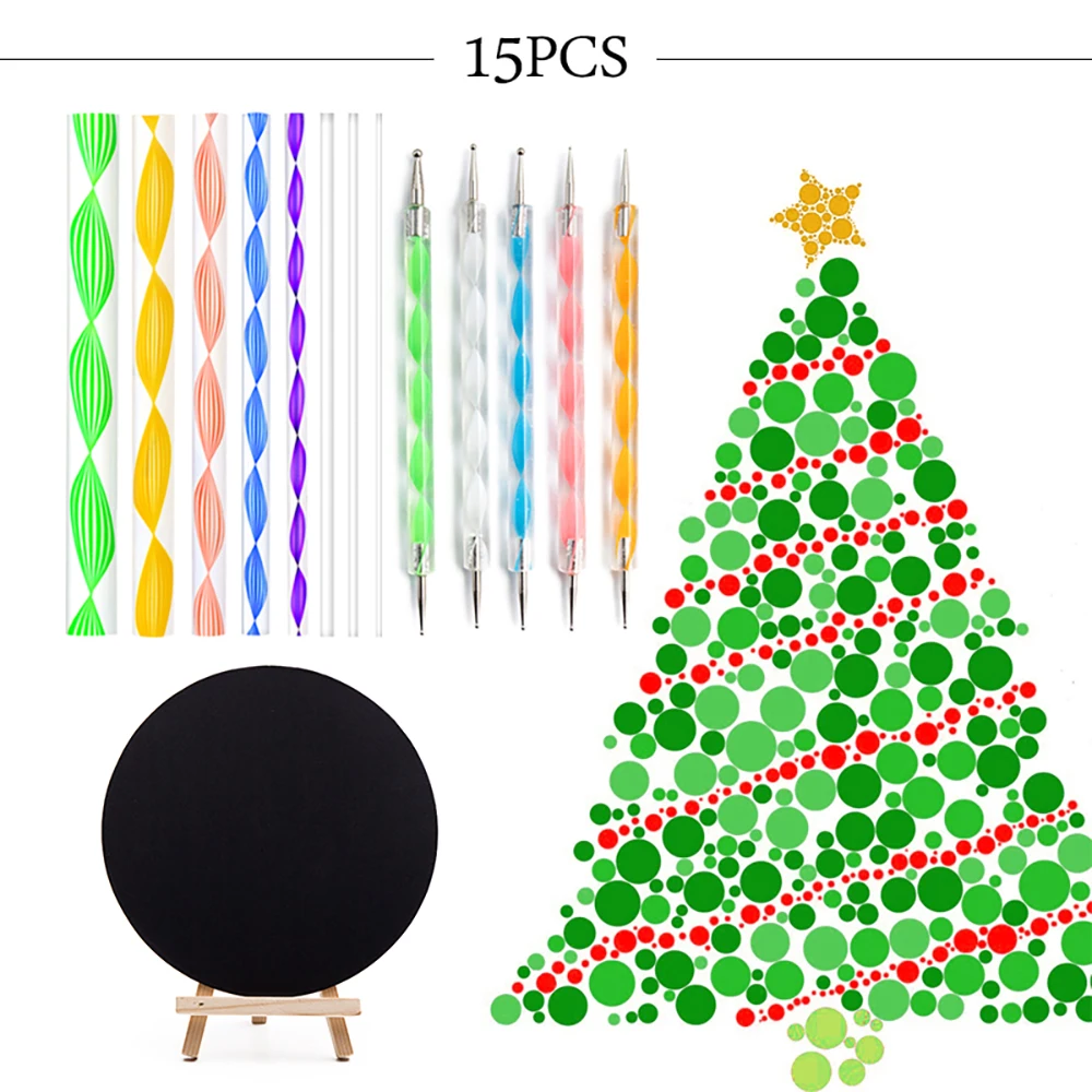 Carft Мандала инструмент игрушка Рождество Круглый картон мольберт точка дрель