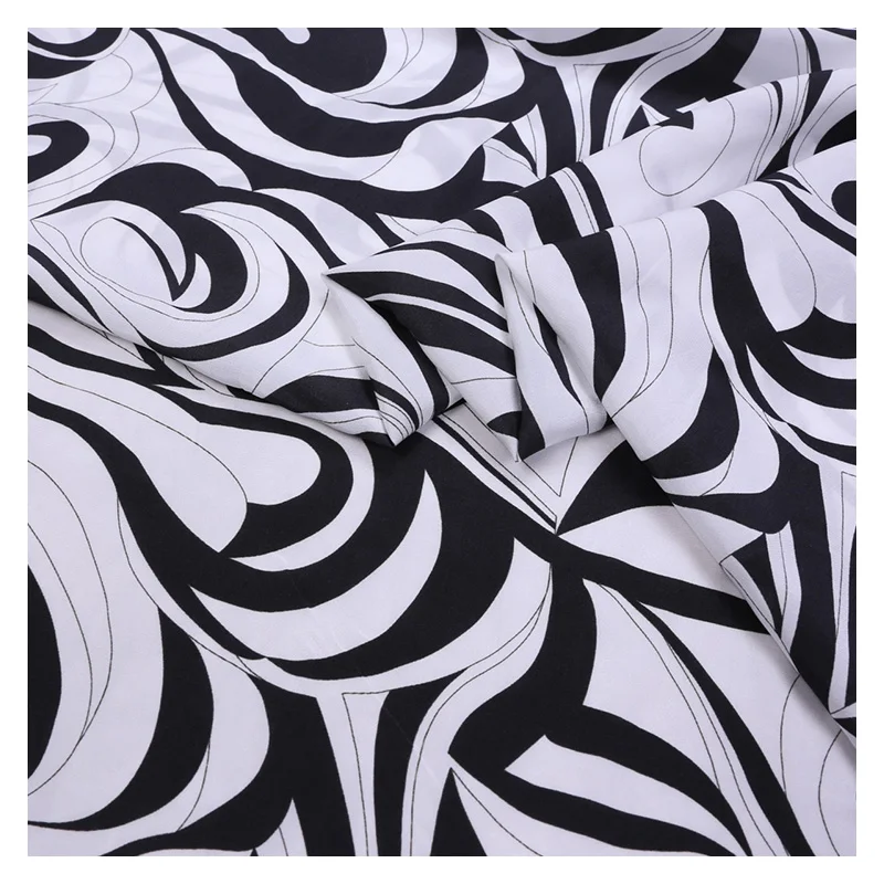 

Digital Printing Soft Crepe De Chine Silk Fabric Summer Skin-friendly Cloth Shirt Dress Diy Sewing Material Fabrics by the Meter