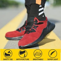 safety shoes mens steel toe cap anti smashing and anti piercing large size breathable safety protection work safety shoes