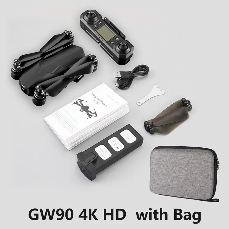 4K HD with Bag Дрон 4K Профессиональный gps Квадрокоптер с камерой 4K HD бесщеточный Дрон VS F11 PRO ZEN K1 E520 - Цвет: 4K HD with Bag