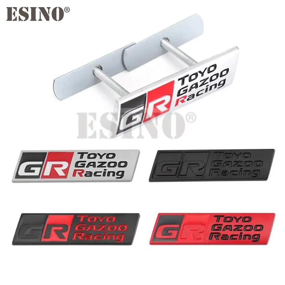 Styling Gazoo Racing Gr 3d Car Front Grill Zinc Alloy Badge Adhesive Metal Emblem Decal For Toyota Supra Ae86 Gt86 Corolla