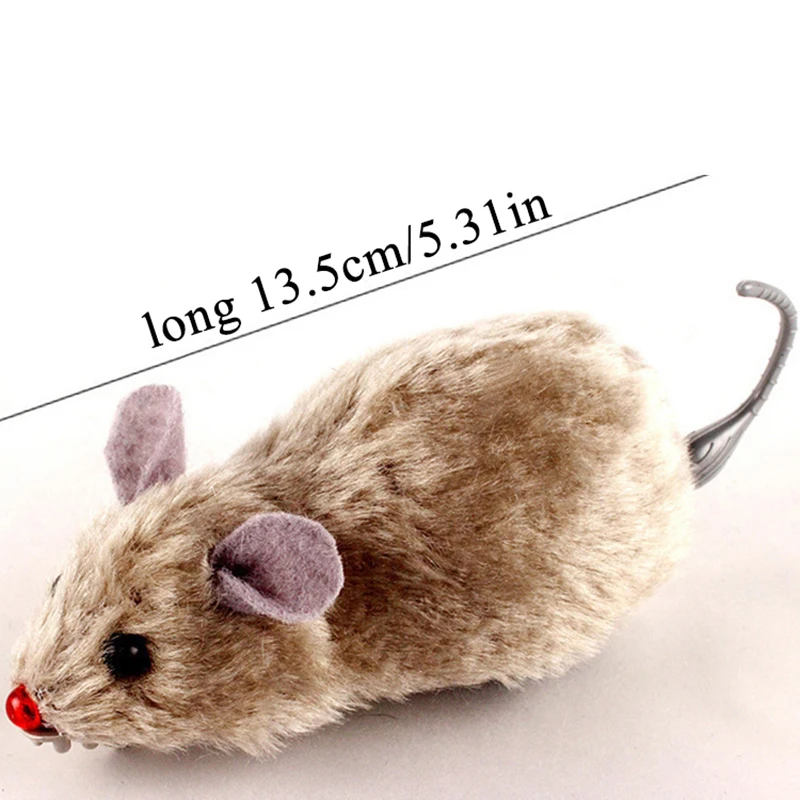 

Pet Cat Toy Winding Clock Plush Small Mouse Hot Creative Funny Clockwork Spring Power Plush Mouse Toy Pet Accessories
