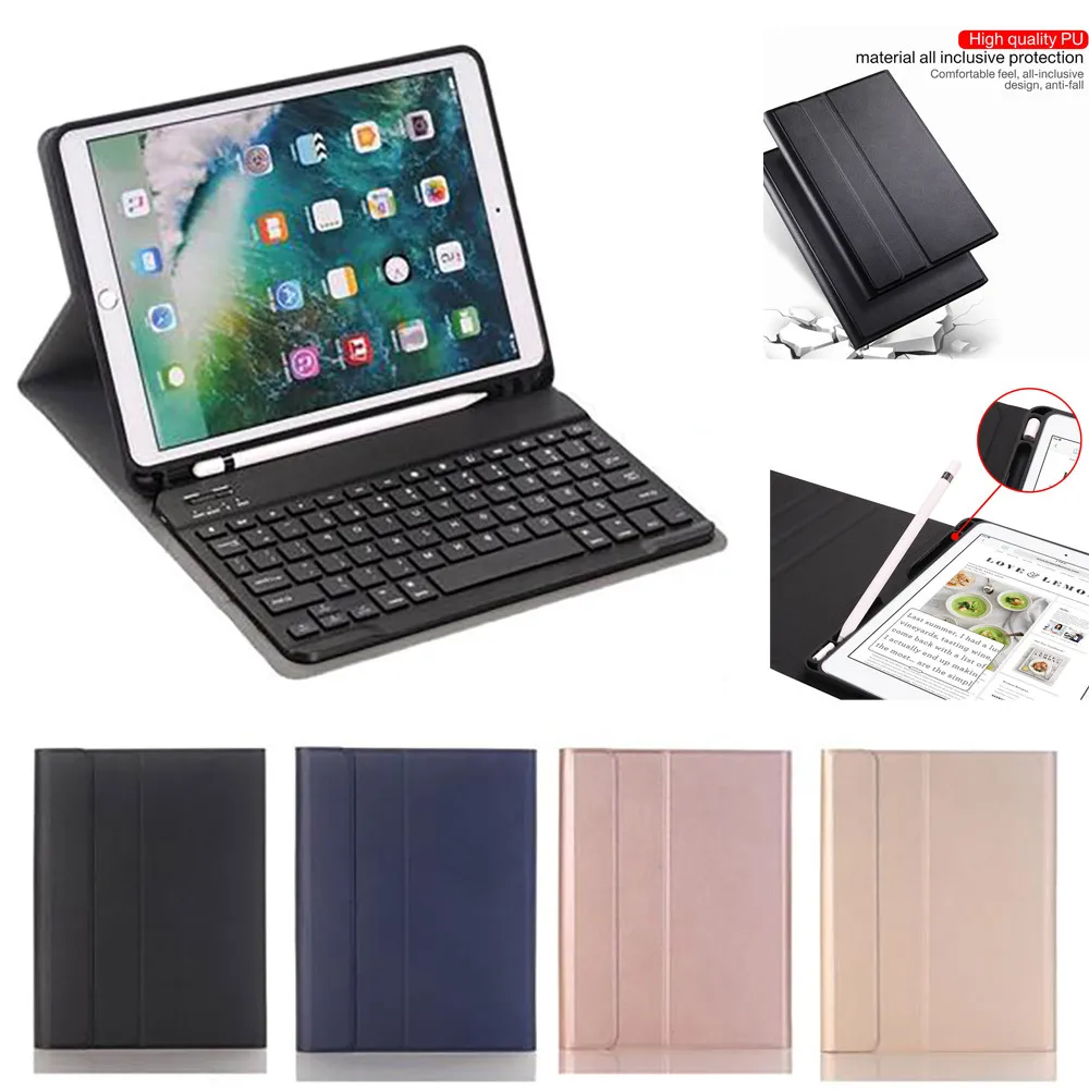 Для iPad 10 2 2019 Bluetooth клавиатура кожаный чехол с карандашом держатель kaws estojo