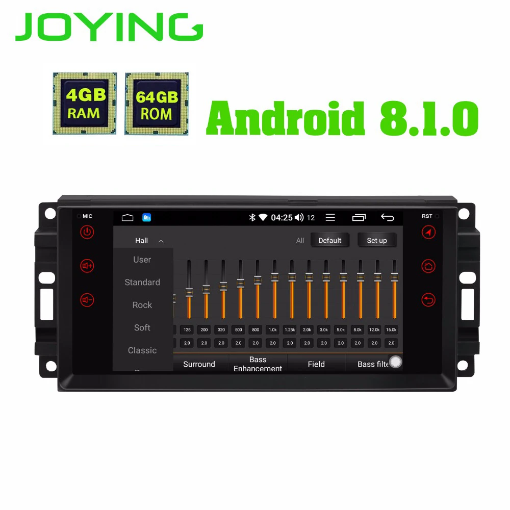JOYING 4 Гб ОЗУ Android 8,1 автомобильный аудио HU стерео для JEEP WRANGLER радио gps система для Grand Cherokee головное устройство для Dodge Avenger