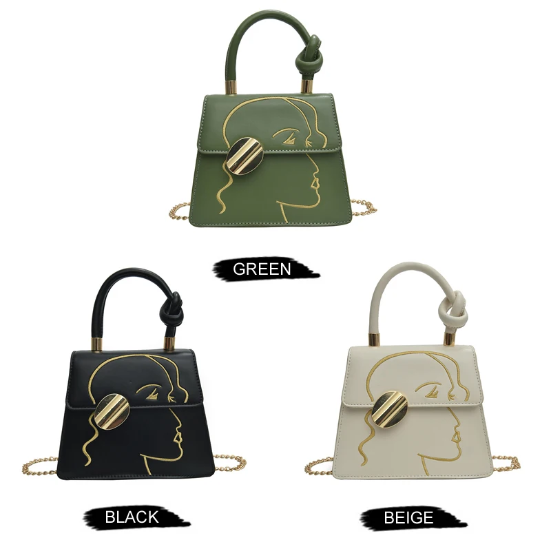 Casual Metal Chains Crossbody Bag Women Mini Shoulder Messenger Bag Hasp Small Female Handbags and Flap Evening Clutch Bags