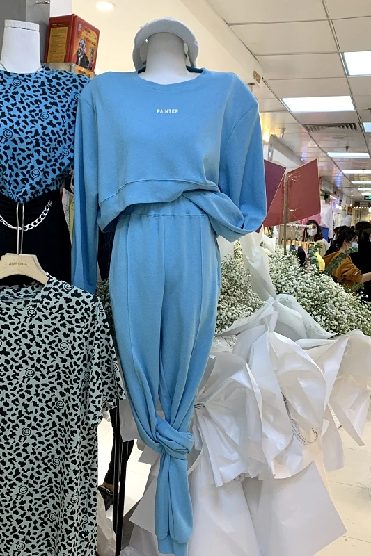 

Women's Sports Suit 2021 Spring Autumn New Fashion Casual Long Sleeve Pullover Plain Hoodies Ankle Banded Pants Two-Piece Set