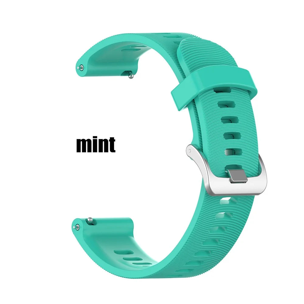 mint 20 мм спортивный силиконовый ремешок для Garmin Forerunner 245 245 м 645 Vivoactive 3 Смарт-часы цветной браслет LEZ - Цвет: mint