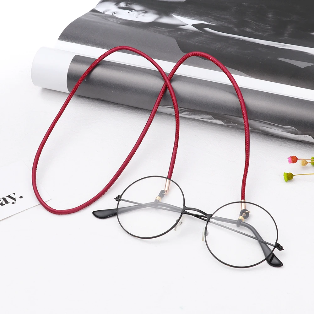 1 шт. унисекс Нескользящие очки из искусственной кожи веревка для очков шнурок