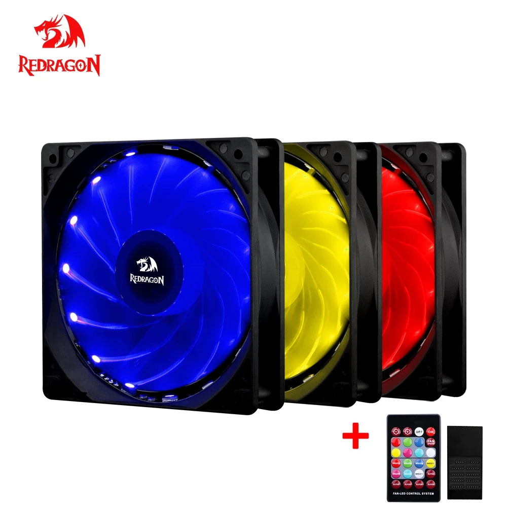 Redragon GC-F006 120 мм компьютер чехол RGB охлаждающий вентилятор 7 видов цветов 4 Pin тихий