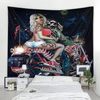 nordic ins wind background mural skull locomotive beauty tapestry home decoration wall covering curtain tapestry tapestry
