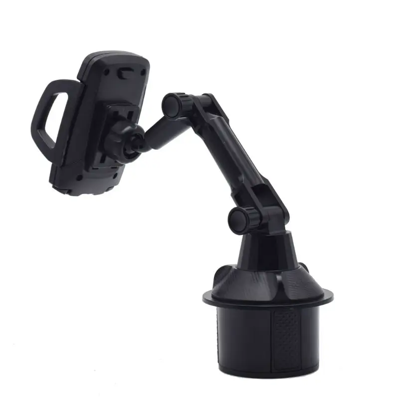 

360 Degree Carbon Fiber Adjustable Angle Type Car Cup Holder Mount Stand Cradle for 3.5-7" Mobile Phones Smartphones GPS