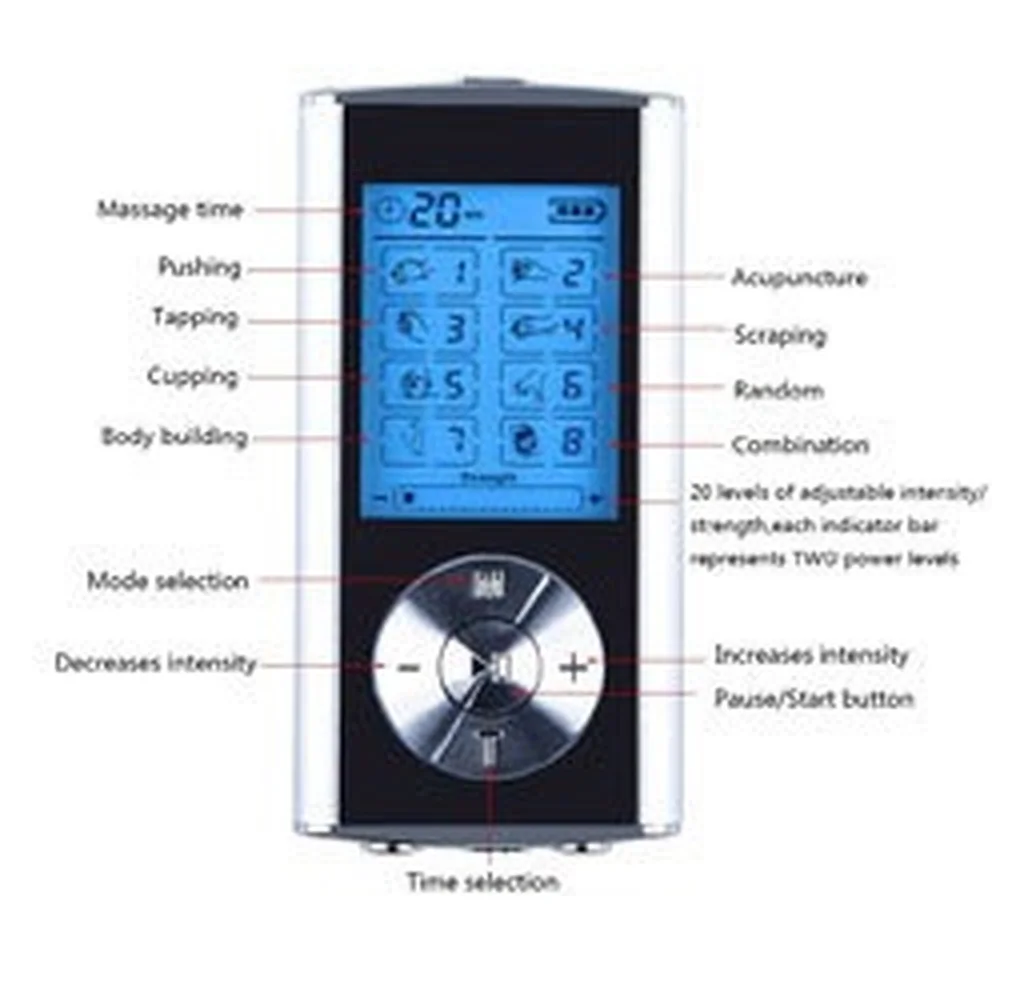 

AB Output Port 16 Modes Dual Output Massager Digital Meridian Physiotherapy Neck Massager Home