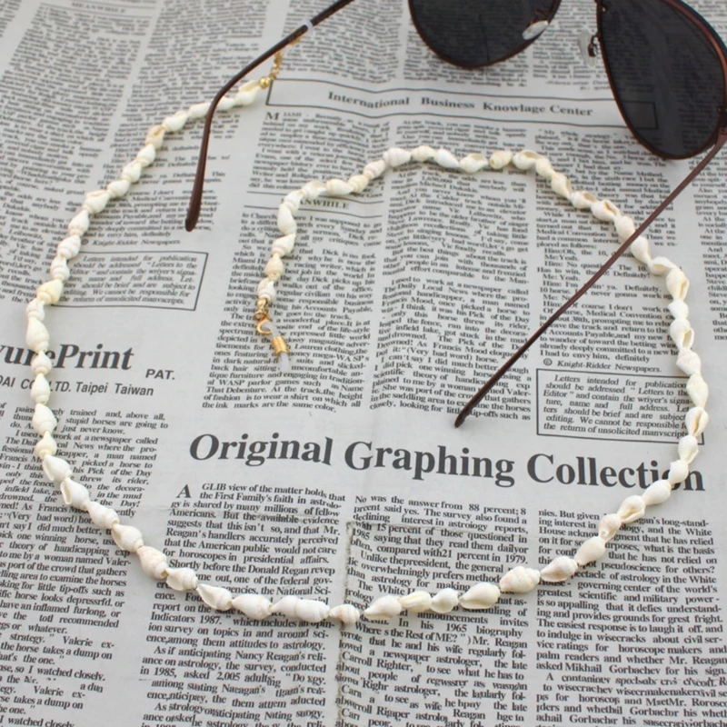 

Reading Glasses Chain Shell Sunglasses Holder Neck Strap Rope Ornaments Necklace N58F