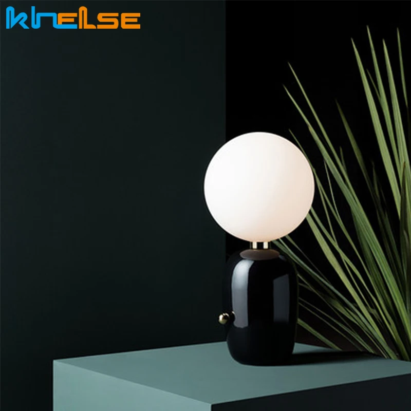 Современный светодиодный светильник стеклянные сферические настольные лампы