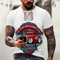 summer mens t shirt loose oversized clothes retro short sleeved fashion american route 66 letter printing o neck t shirt perso
