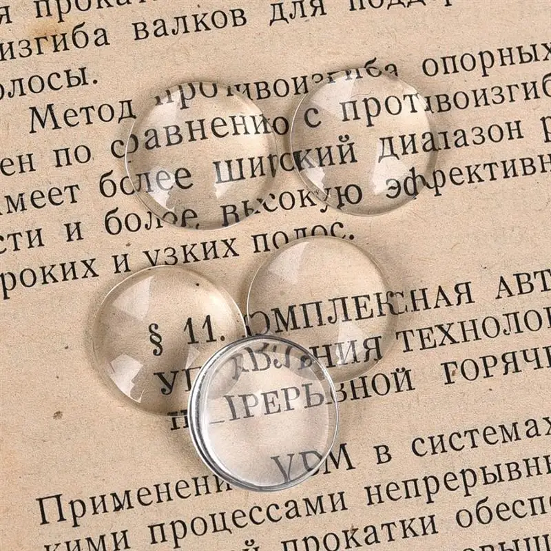 10 шт. прозрачные стеклянные круглые кабошоны накладки для самостоятельного