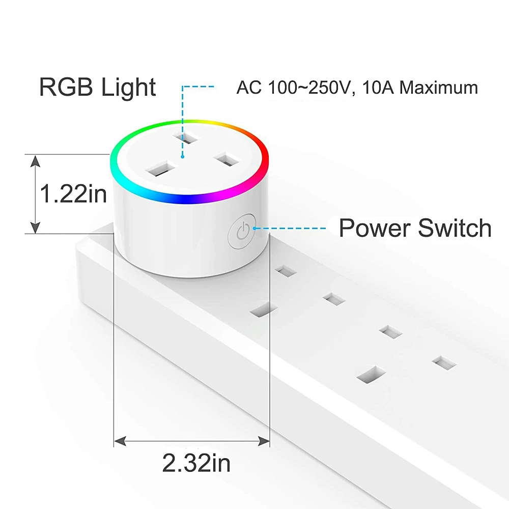 Розетка с Wi-Fi-выключателем беспроводной удлинитель со светодиодной подсветкой