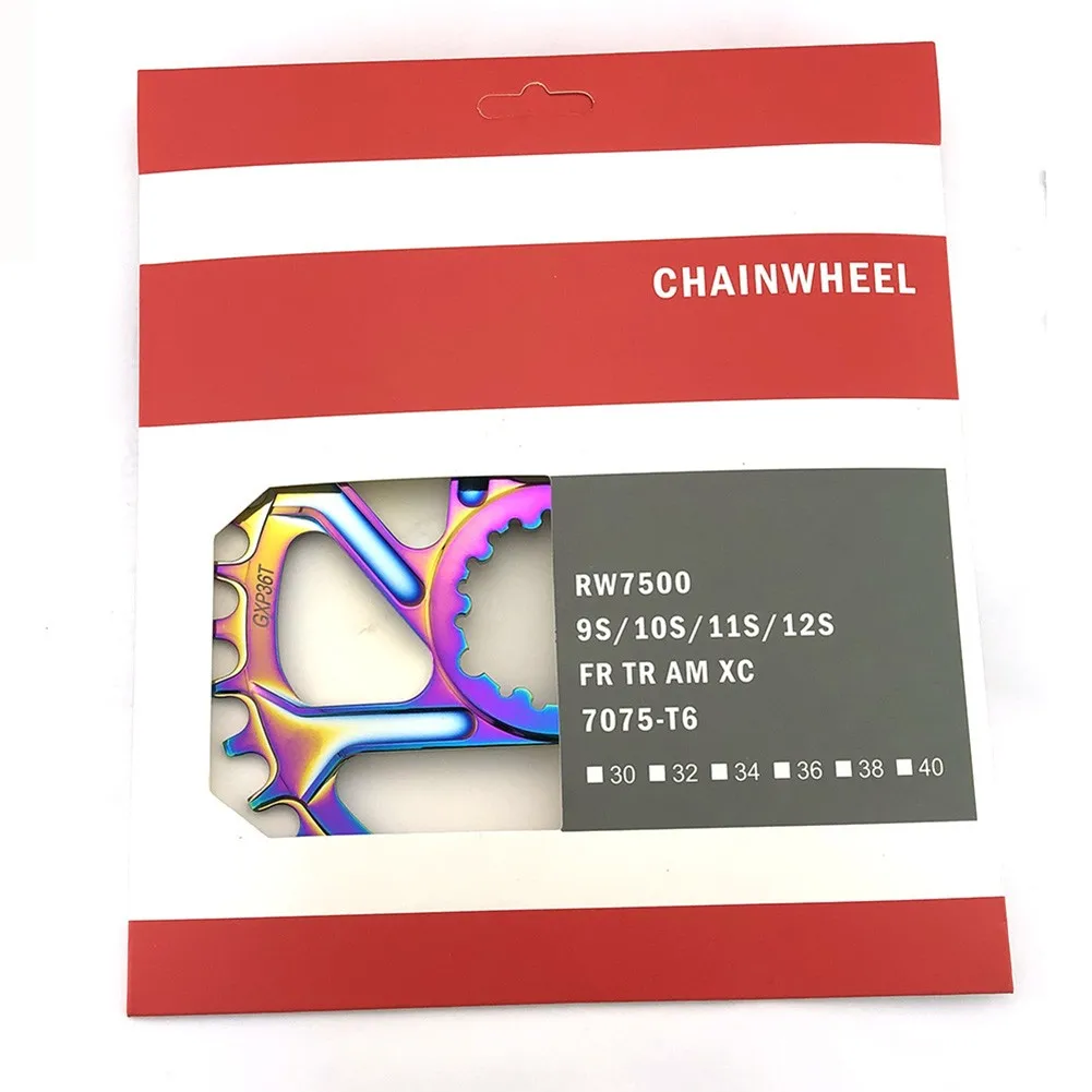 

1pc Freewheel 32 34 36 38T Bike Chainring Colorful Direct Mount Offset 6