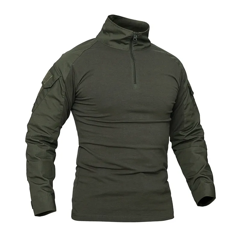 Men's Outdoor Tactical Hiking T-Shirts Military Army Camouflage Long Sleeve Hunting Climbing Shirt Male Breathable Frog Clothes | Мужская