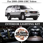 11 шт. Белая светодиодная лампа для салона автомобиля Комплект для 2000-2006 GMC Юкон Карта Купол багажник перчатка коробка Лампа