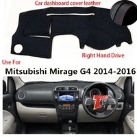 taijs factory new design good quality leather car dashboard cover for mitsubishi mirage g4 2014 2015 2016 right hand drive