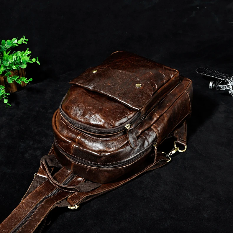 Дорожный повседневный рюкзак унисекс оригинальный кожаный модный ранец для