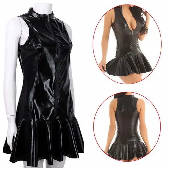 Черное женское Клубное платье модное облегающее мини-платье из искусственной