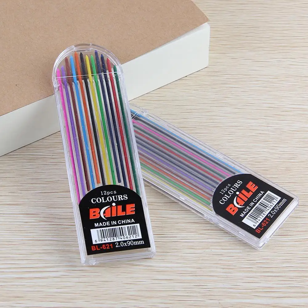 1 box Pencil Lead 2.0mm Mechanical pencil leads refills office Writing Stationery Supplies School Lubrication S1M6 | Канцтовары для