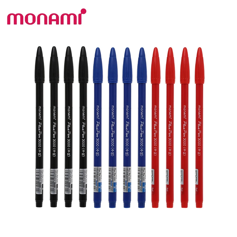 12 шт. Корейская ручка Monami Plus 3000 цветов гелевая черные красные синие