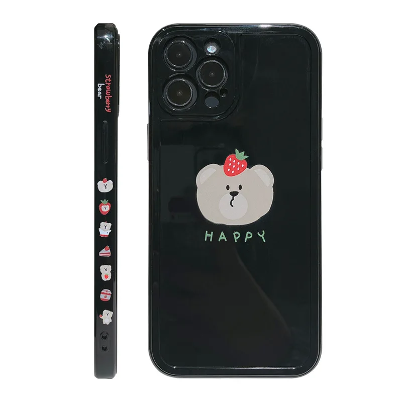 

Strawberry Bear mobile phone case is suitable for iPhone11 12Pro Max mini X XR XSMax 8 7PluS anti-fall protective back cover