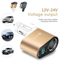 floveme new 3 in 1 car charger multifunct fast charge for iphone 13 pro doub usb digital display for xiaomi 12 phone charging