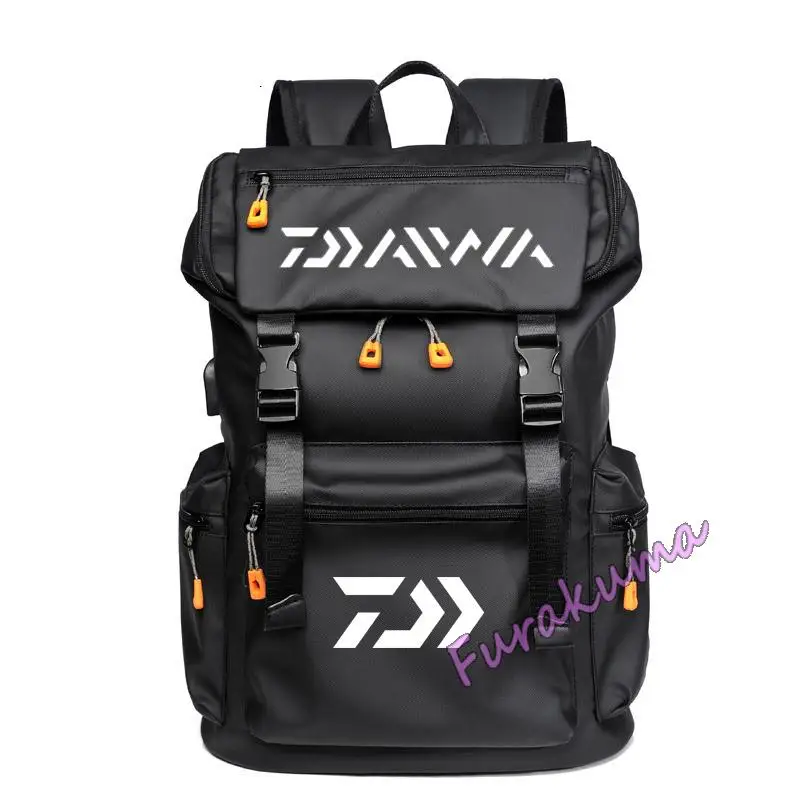 Мужской многофункциональный рюкзак DAIWA с USB-зарядкой, водонепроницаемый качественный ранец для рыбалки, Путешествий, Походов, занятий спортом на открытом воздухе