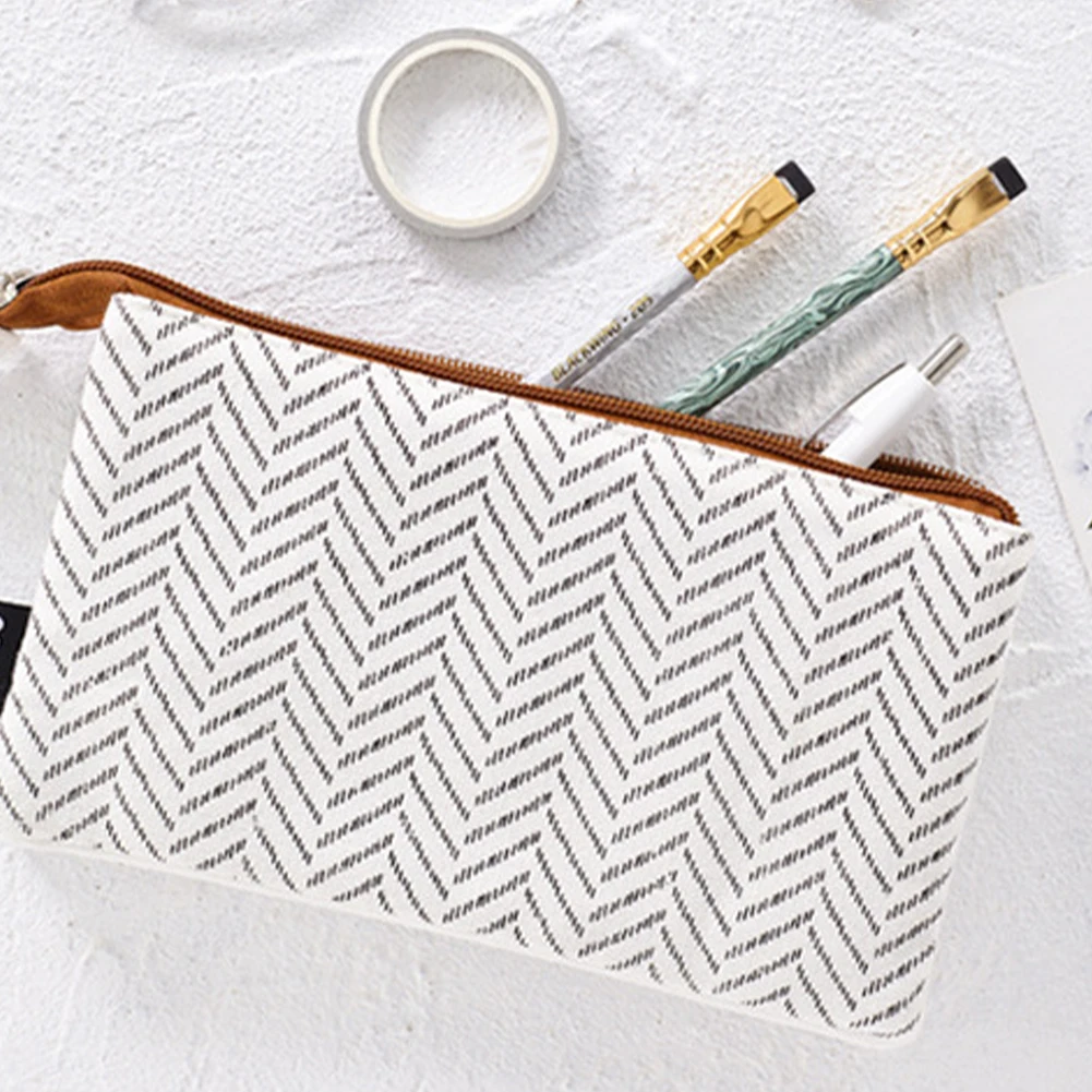 

Stationery Pouch Students Kids Gift 3 Layers School Big Capacity Storage Organizer Canvas Pencil Case Portable Multifunctional