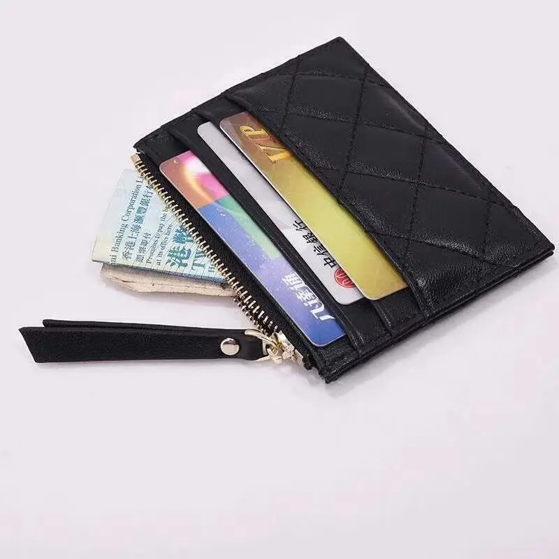 Роскошный брендовый дизайнерский держатель для кредитных карт из овечьей кожи