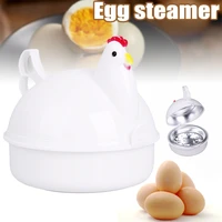 new 1pcs kitchen microwave eggs steamer chicken shaped 4 egg boiler novelty cooking appliances household egg tools