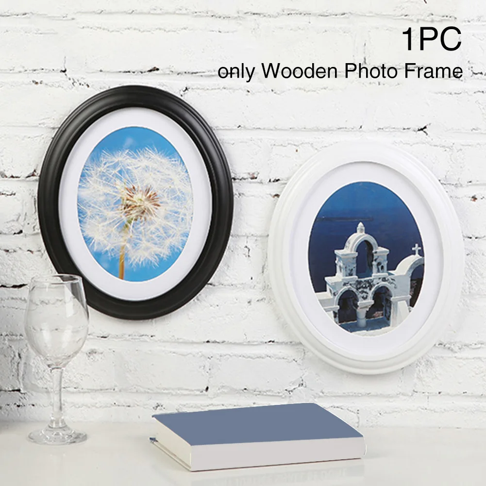 Классическая деревянная овальная фоторамка настенная подвесная декоративная с