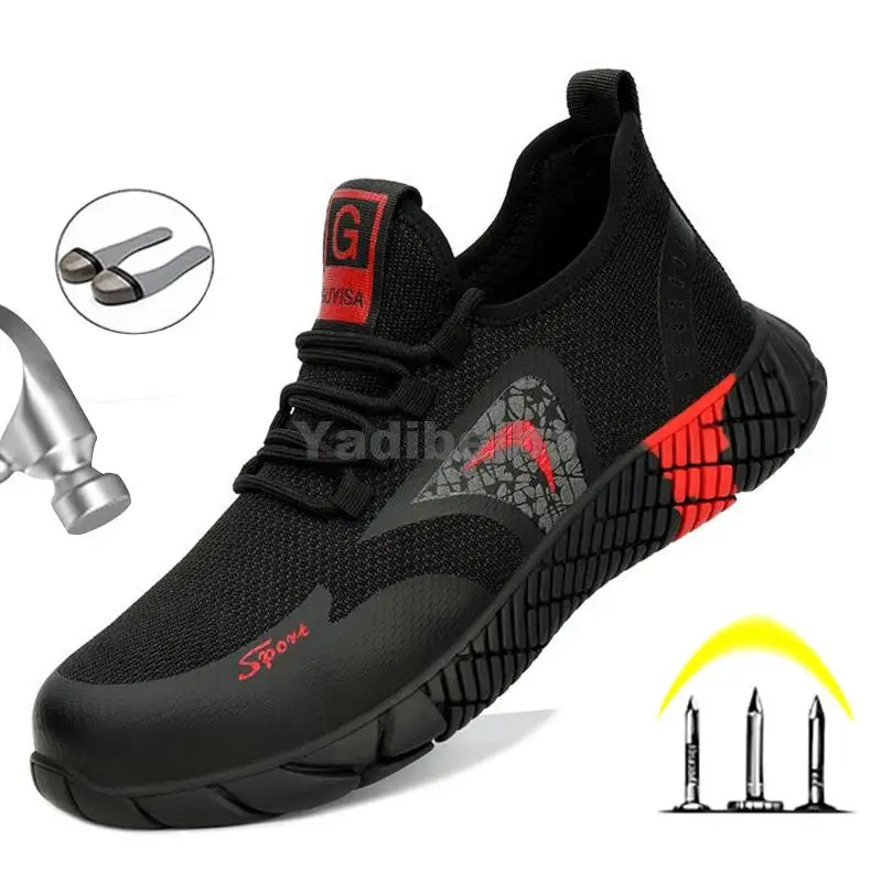 

Steel Toe Work Shoes for Men Women Work Sneakers Puncture Proof Safety Work Boots Indestructible Industry Safety Shoes Footwear