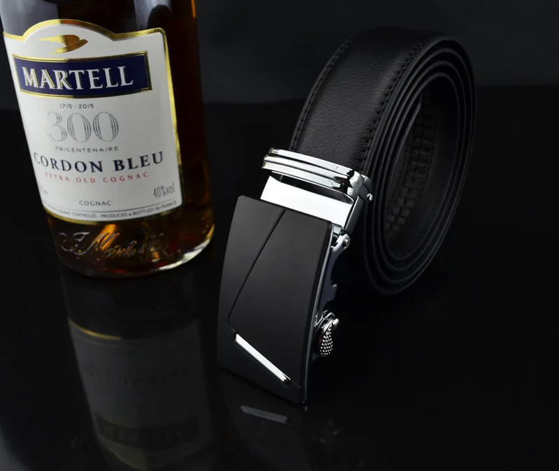 Genuine leather belt, new belt, men's automatic buckle, men's belt body, genuine smooth high-end belt