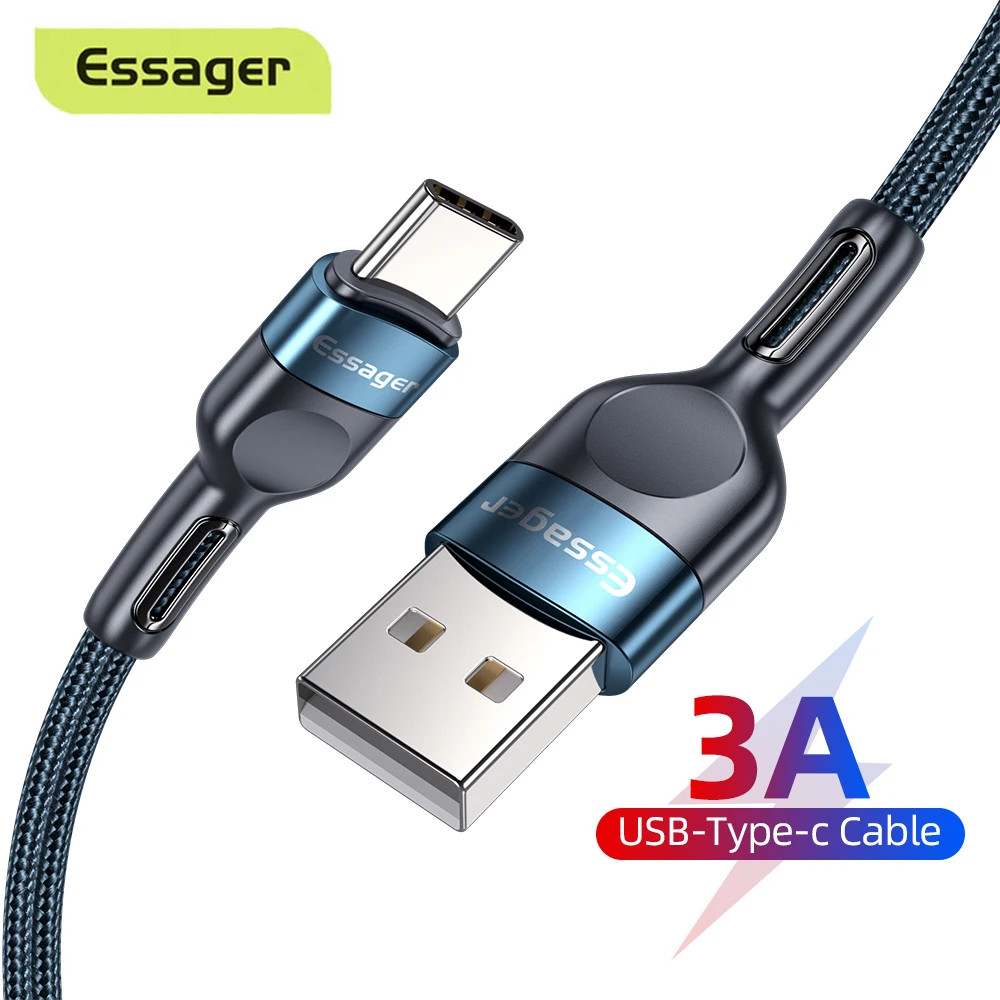 Кабель зарядный Essager USB Type-C 3 а с поддержкой быстрой зарядки | Мобильные телефоны и