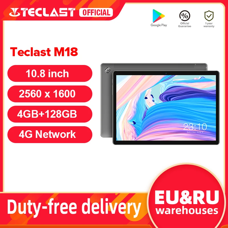 Teclast M18 планшет Deca Core размер экрана 10 8 Inch IPS 2560 × 1600 Разрешение 4 Гб Оперативная