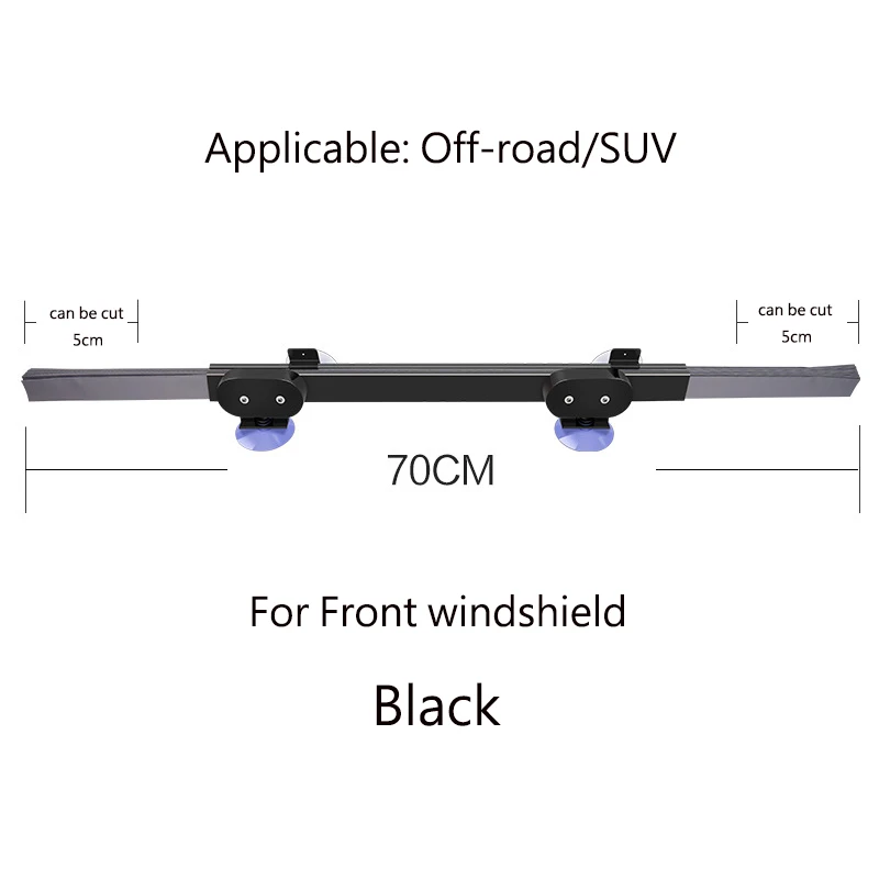 70cm-front-black Авто Выдвижная Автомобильная шторка на переднее и заднее окно солнцезащитный козырек на лобовое стекло Защита солнцезащитный козырек для большинства внедорожников/MPV/грузовиков - Цвет: 70cm-front-black