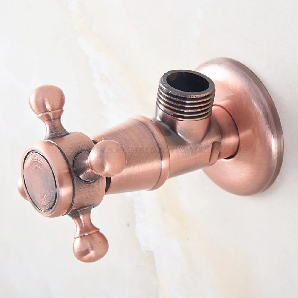 1 шт. античная красная медная ванная комната настенный угловой запорный клапан 1/2