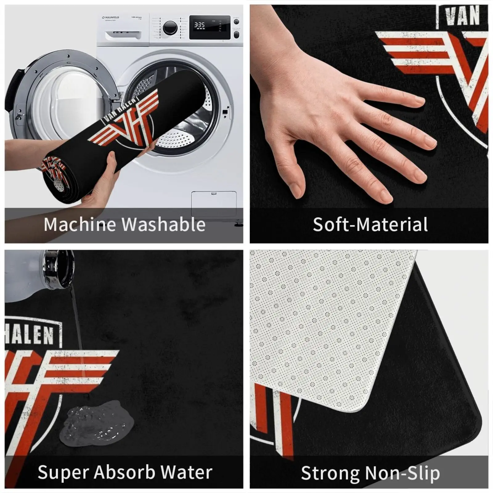 Красный коврик на ковер мягкий для Эдди Ван рейз Ван-бокс Хеллен Рип