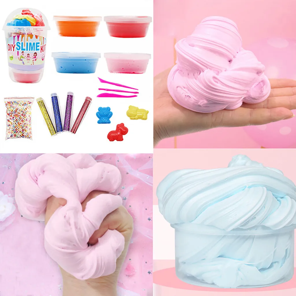 Цвет Пушистый слизь игрушки Полимерная глина &quotсделай сам&quot набор поставки