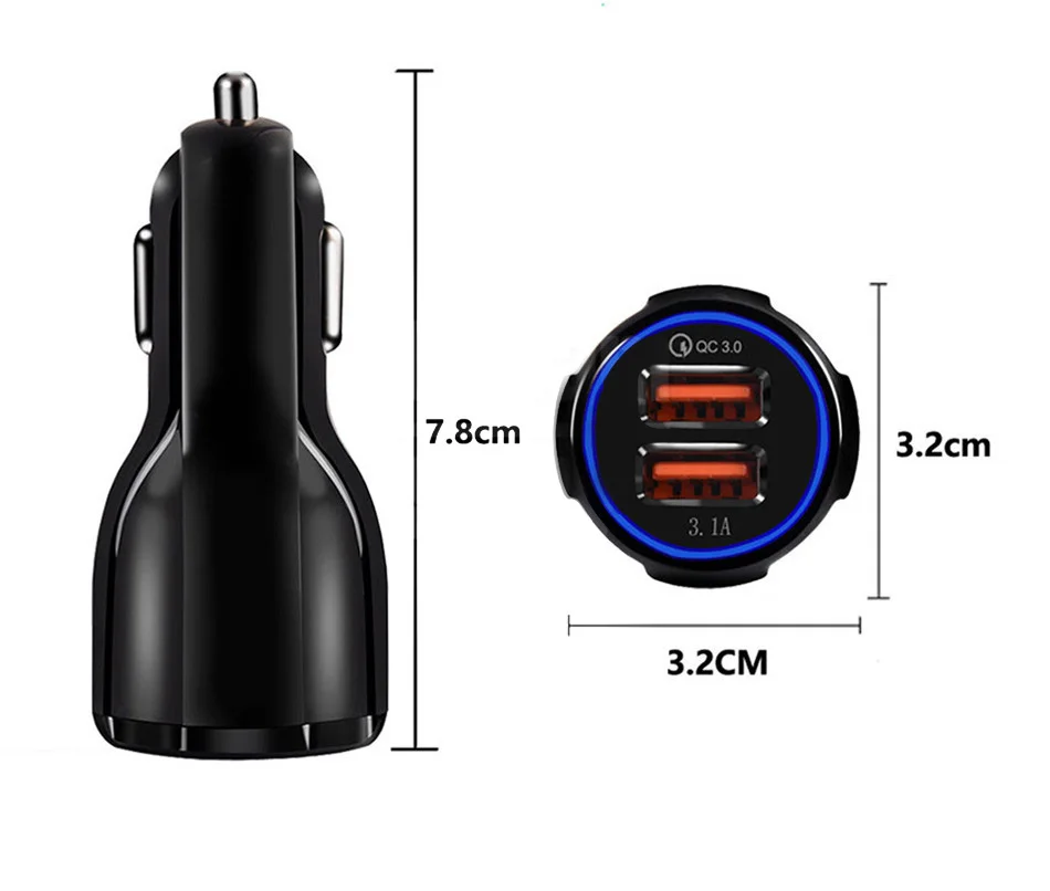 Олаф автомобильное зарядное устройство Quick Charge 3,0 2,0 зарядное устройство для мобильного телефона быстрое автомобильное зарядное устройство для iPhone XS Max samsung 2 порта USB зарядное устройство для телефона s