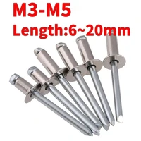m3 m3 2 m4 m5 304 stainless steel blind rivet countersunk head pull rivet decoration nail socket nail fat head aluminum pull