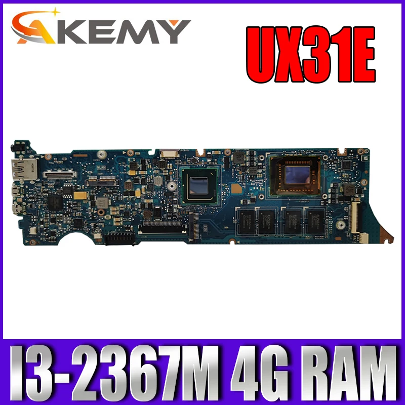 

Akemy UX31E Laptop motherboard for ASUS UX31E UX31 Test original mainboard 4G RAM I3-2367M